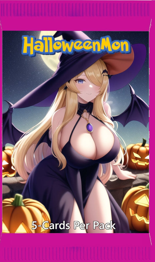 Holographic Halloween Orica Card Pack Lewd 5 Pack