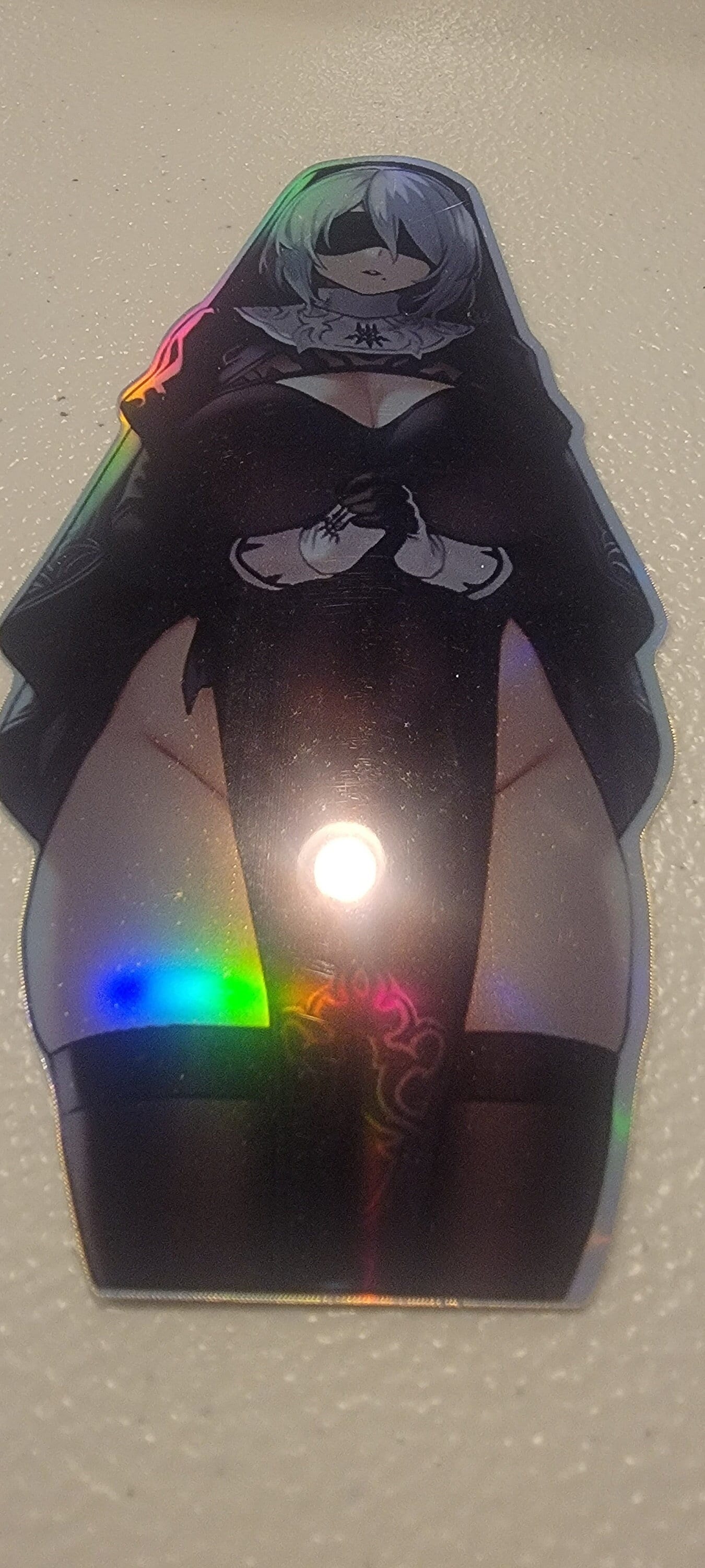 Holographic 2B Sticker 6"